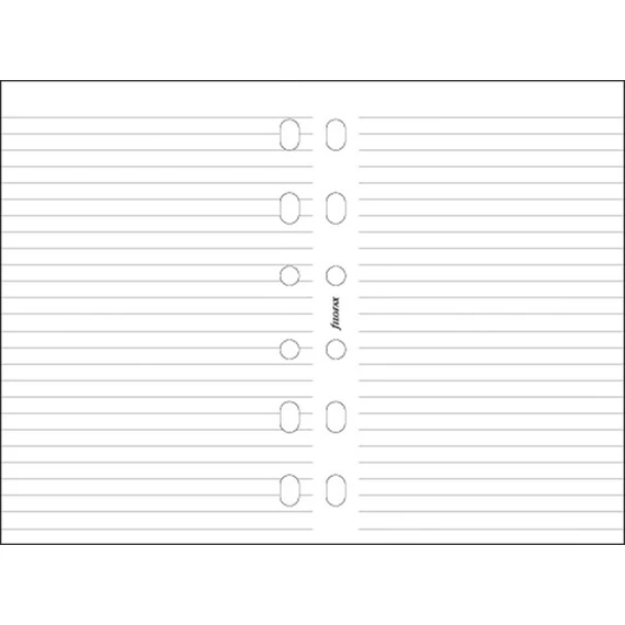 Kalendárium betét, jegyzetlap, personal méret, vonalas, FILOFAX, fehér