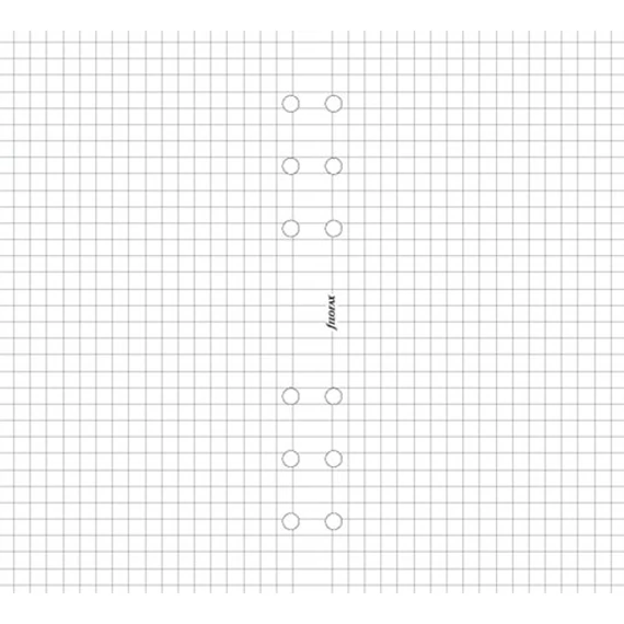 Kalendárium betét, jegyzetlap, A4, kockás, FILOFAX, fehér
