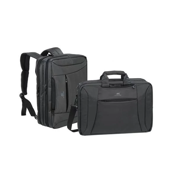 Notebook táska, hátizsákká alakítható, 16", RIVACASE "Central 8290", fekete