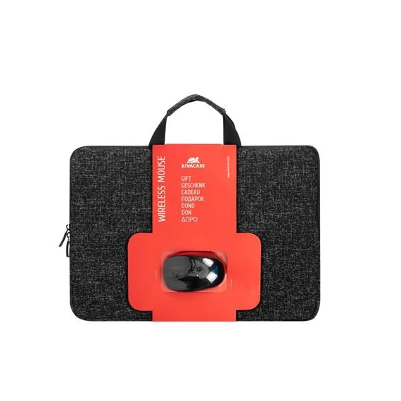 Notebook táska, 15,6", vezeték nélküli egérrel, RIVACASE "Anvik 7916", fekete