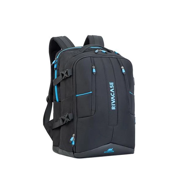 Notebook hátizsák, gaming eszközökhöz, 17,3", RIVACASE "Borneo 7860", fekete