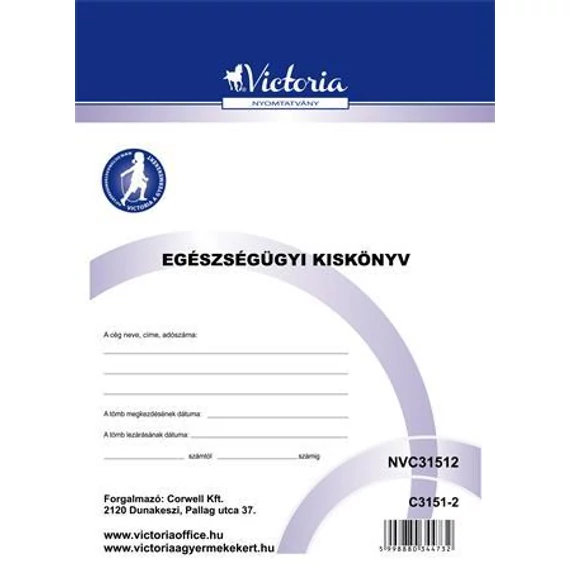 Nyomtatvány, egészségügyi kiskönyv, A6, VICTORIA PAPER "C.3151-2" Nyomtatvány, egészségügyi kiskönyv, A6, VICTORIA PAPER "C.3151-2"
