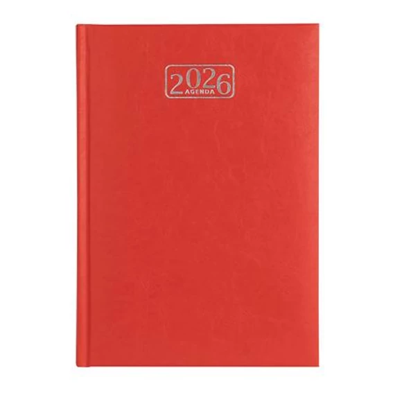 Naptár, tervező, A5, napi, VICTORIA OFFICE "Chrono", piros (2025 évi)