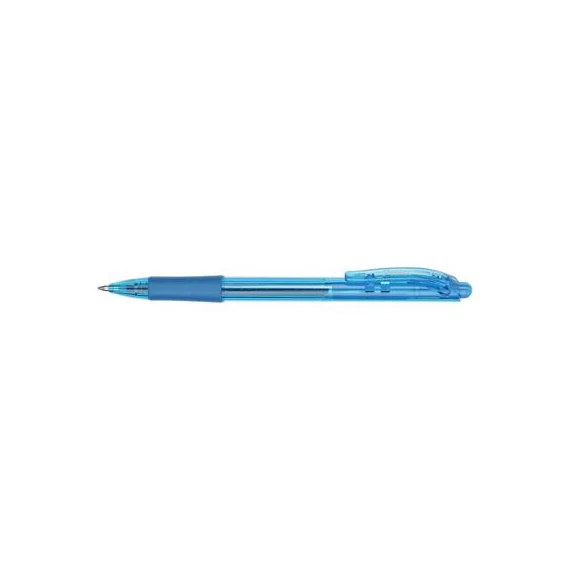 Golyóstoll, 0,35 mm, nyomógombos, PENTEL "BK417", világoskék