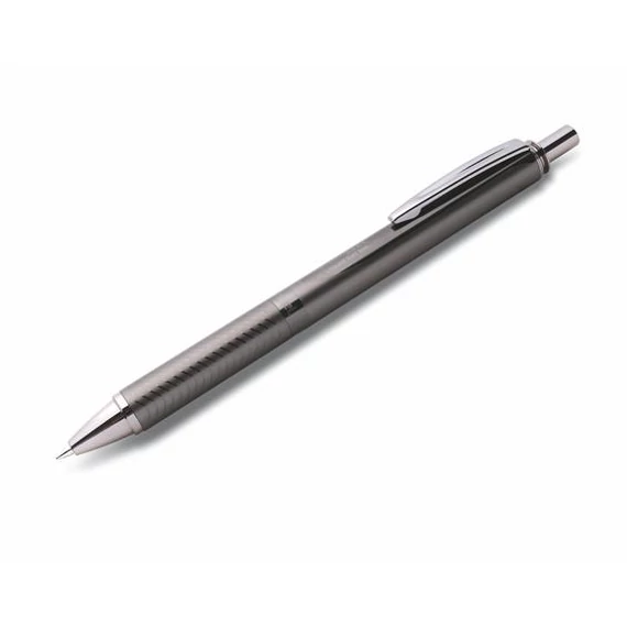 Zseléstoll, 0,35 mm, nyomógombos, antracit tolltest, PENTEL "EnerGel BL-407" kék