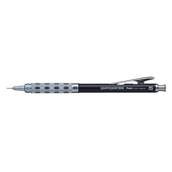 Nyomósirón, 0,5 mm, PENTEL "Graphgear 1000", fekete