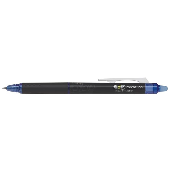 Rollertoll, 0,25 mm, tűhegyű, nyomógombos, törölhető, PILOT "Frixion Point Clicker", kék