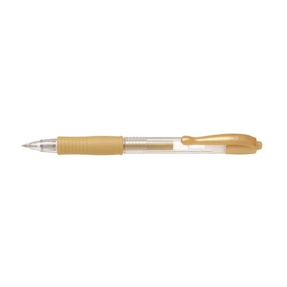 Zseléstoll, 0,32 mm, nyomógombos, PILOT "G-2 Metallic", arany