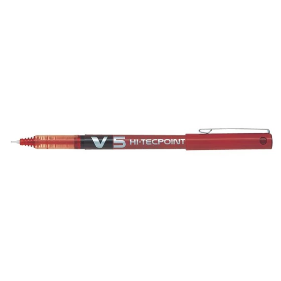 Rollertoll, 0,3 mm, tűhegyű, kupakos, PILOT "Hi-Tecpoint V5", piros