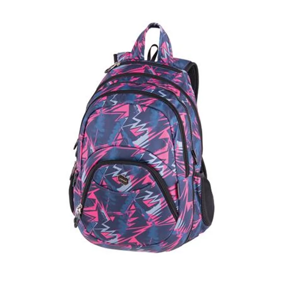 Hátizsák, 2in1, notebook tartóval és audió csatlakozóval, PULSE "Teens Pink Ice"