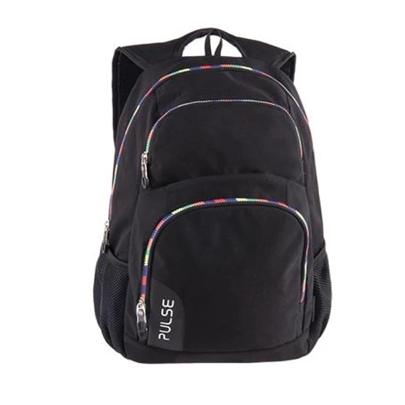 Hátizsák, notebook tartóval, PULSE "Element Rainbow", fekete