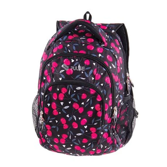 Hátizsák, média csatlakozóval, PULSE "Teens Pink Cherry"