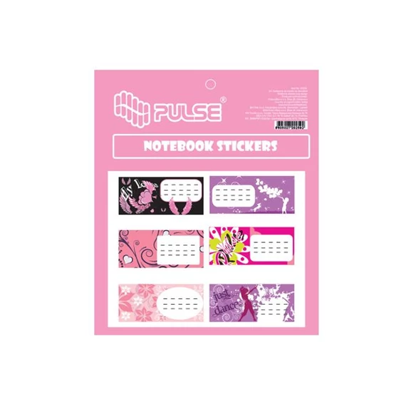 Füzetcímke, 30 db, PULSE, "Girls" Füzetcímke, 30 db, PULSE, "Girls"