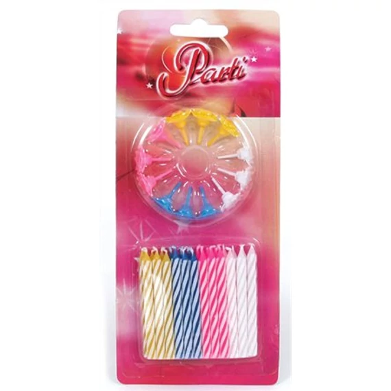 Gyertya, születésnapi, 24+12 db tartó Gyertya, születésnapi, 24+12 db tartó