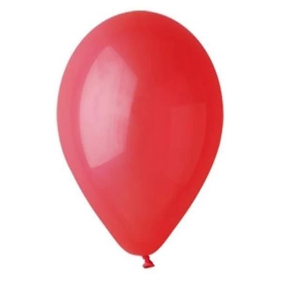 Léggömb, 26 cm, piros, 10 db/csomag