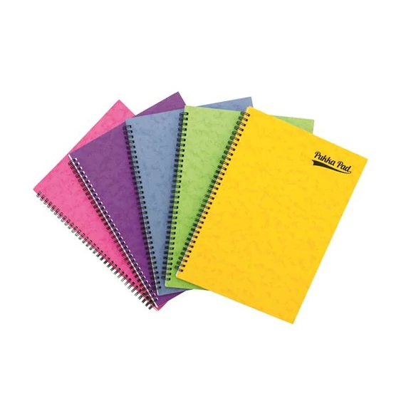 Spirálfüzet, A4, vonalas, 60 lap, PUKKA PAD "Pressboard", vegyes szín Spirálfüzet, A4, vonalas, 60 lap, PUKKA PAD "Pressboard", vegyes szín