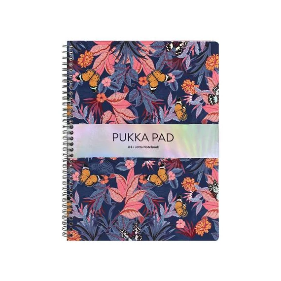 Spirálfüzet, A4+, vonalas, 80 lap, PUKKA PAD "Jotta Bloom", vegyes minta