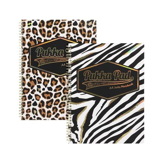 Spirálfüzet, A4+, vonalas, 80 lap, PUKKA PAD "Wild Jotta", vegyes minta Spirálfüzet, A4+, vonalas, 80 lap, PUKKA PAD "Wild Jotta", vegyes minta