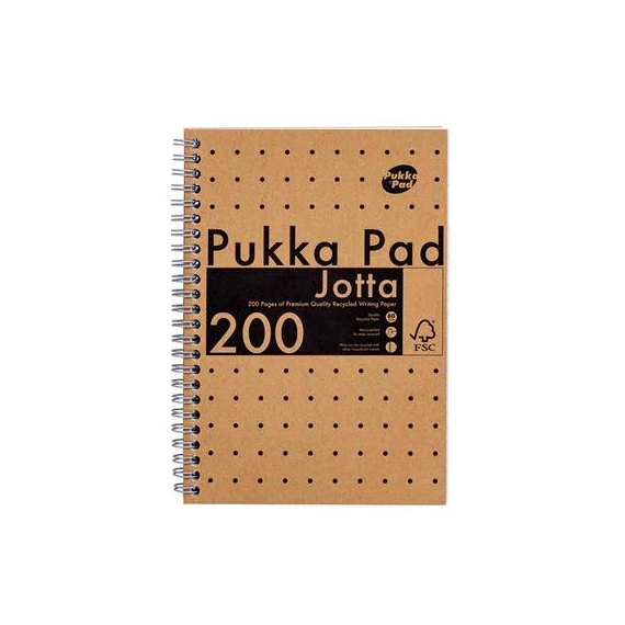 Spirálfüzet, A5, vonalas, 100 lap, PUKKA PAD "Jotta Kraft"