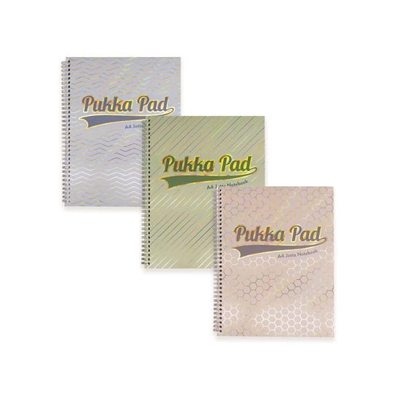 Spirálfüzet, A4+, vonalas, 100 lap, PUKKA PAD "Haze Jotta", vegyes szín
