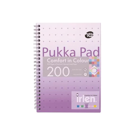 Spirálfüzet, A5, vonalas, 100 lap, PUKKA PAD "Irlen Jotta Lavender"