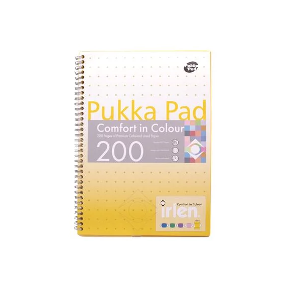 Spirálfüzet, A4, vonalas, 100 lap, PUKKA PAD "Irlen Jotta Gold"