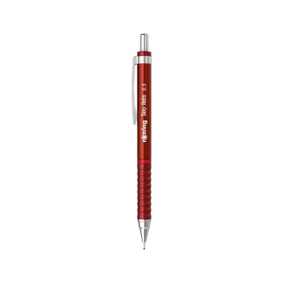 Nyomósirón, 0,5 mm, rOtring "Tikky Retro", piros
