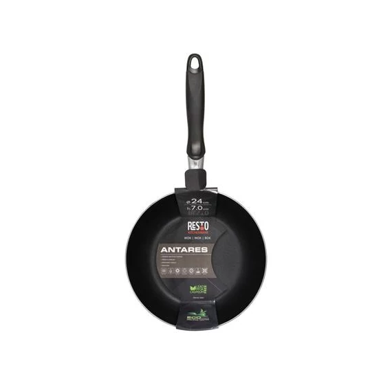 Wok serpenyő, 24 cm, RESTO "Antares 93601"