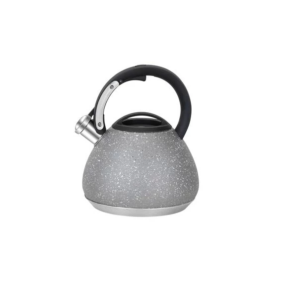Vízforraló kanna, sípoló funkció, 2,7 liter, RESTO "Lyra 90605", szürke
