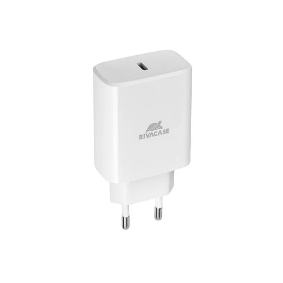 Hálózati töltő, 1xUSB-C, 30W RIVACASE "PS4193", fehér
