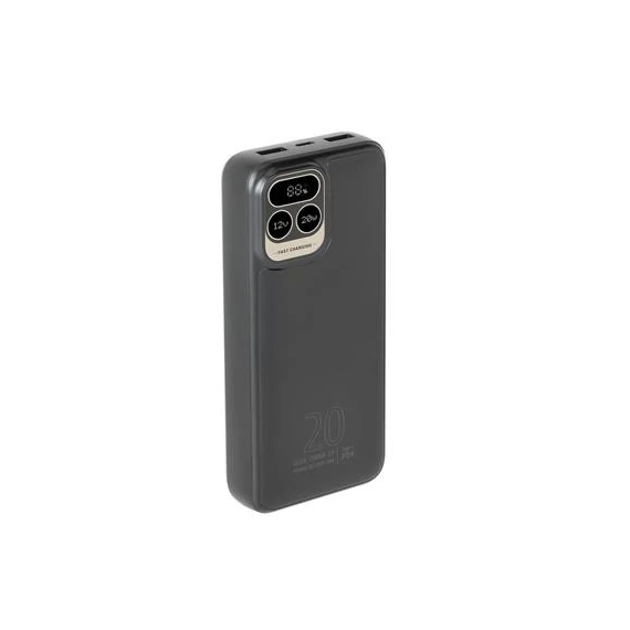 Hordozható akkumulátor, 20000mAh, QC/PD 20W, RIVACASE "VA2521"