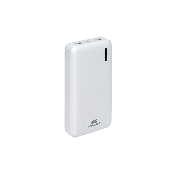 Hordozható akkumulátor, USB-A/USB-C, 20000mAh, 20W, QC/PD, RIVACASE "VA2572", fehér
