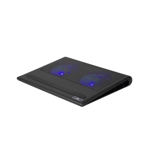 Notebook állvány, hűtőventilátorral, 17,3", RIVACASE "5557", fekete