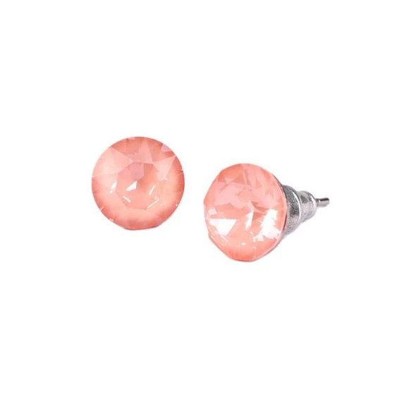 Fülbevaló, flamingó opál SWAROVSKI® kristállyal, 8 mm, ART CRYSTELLA®