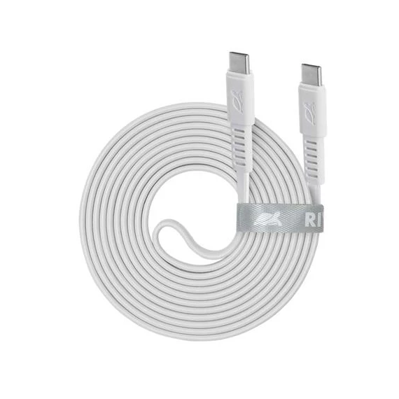 USB kábel, USB-C - USB-C, 2,1 m, RIVACASE "PS6005 W21", fehér