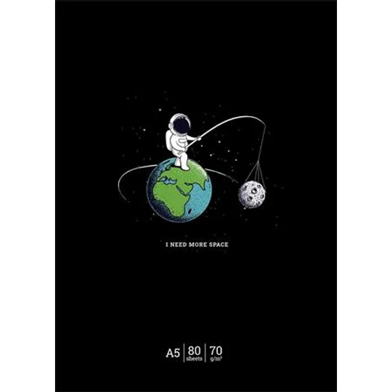 Füzet, tűzött, A5, vonalas, 48 lap, SHKOLYARYK "I need more space", vegyes Füzet, tűzött, A5, vonalas, 48 lap, SHKOLYARYK "I need more space", vegyes