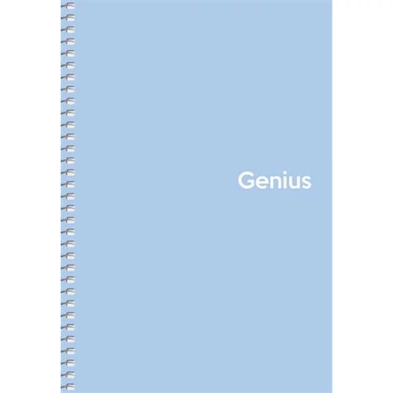 Spirálfüzet, A5, kockás, 80 lap, PP borító, SHKOLYARYK "Genius Pastel", vegyes