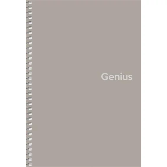 Spirálfüzet, A5, kockás, 80 lap, PP borító, SHKOLYARYK "Genius", vegyes