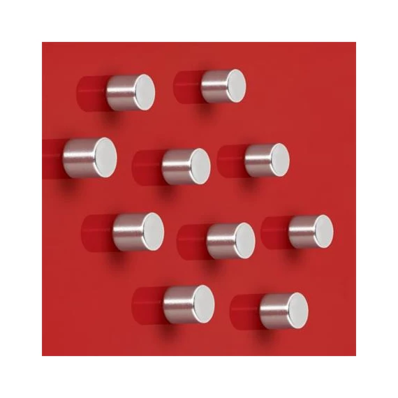 Extra erős, henger alakú mágnes, 10 db SIGEL "SuperDym", ezüst