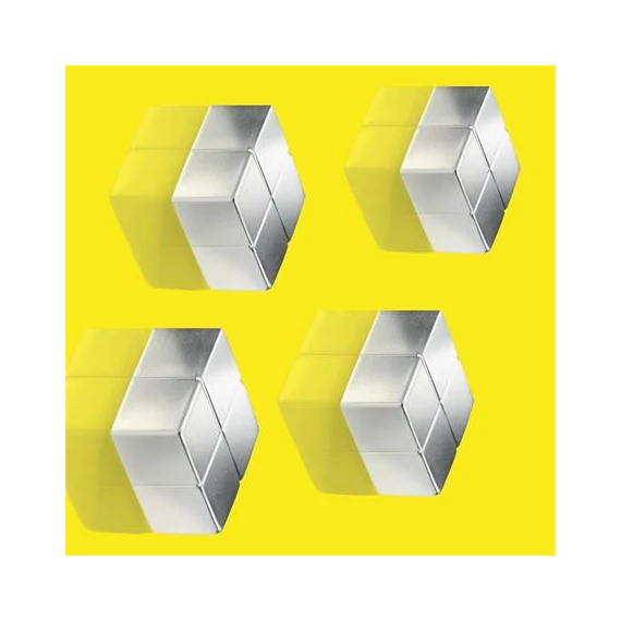 Extra erős kockamágnes, 4 db, SIGEL "SuperDym", ezüst