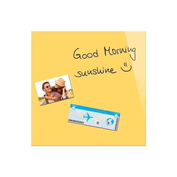 Mágneses üvegtábla, 60x40 cm, BE!BOARD, napsárga