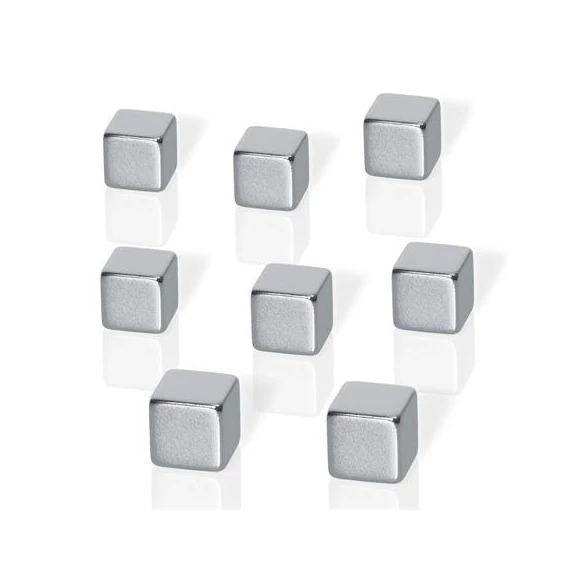 Erős kocka mágnes, 8 db, BE!BOARD "Neodymium" ezüst Erős kocka mágnes, 8 db, BE!BOARD "Neodymium" ezüst