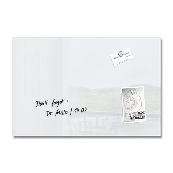 Mágneses üvegtábla, 60x40 cm, SIGEL "Artverum®" fehér