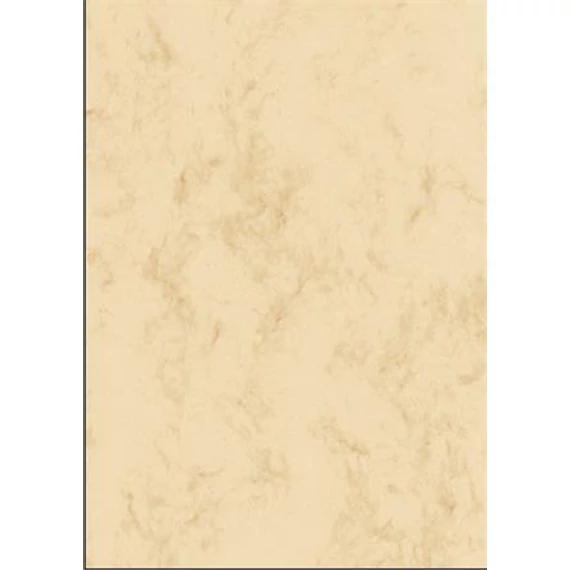 Előnyomott papír, kétoldalas, A4, 200 g, SIGEL, bézs, márványos