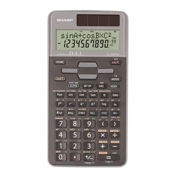Számológép, tudományos, 273 funkció, SHARP "EL-531", szürke