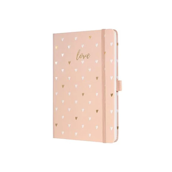 Jegyzetfüzet, exkluzív, 135x203 mm, vonalas, 87 lap, keményfedeles, SIGEL "Jolie", Rose Love Jegyzetfüzet, exkluzív, 135x203 mm, vonalas, 87 lap, keményfedeles, SIGEL "Jolie", Rose Love