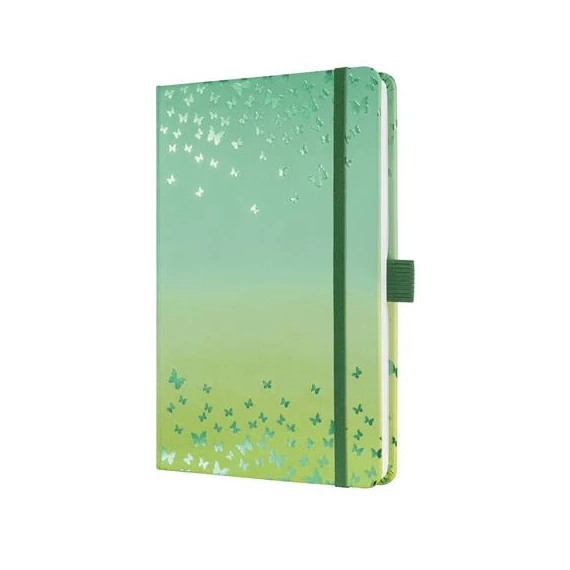 Jegyzetfüzet, exkluzív, 135x203 mm, vonalas, 87 lap, keményfedeles, SIGEL "Jolie" Butterfly Confetti, lime Jegyzetfüzet, exkluzív, 135x203 mm, vonalas, 87 lap, keményfedeles, SIGEL "Jolie" Butterfly Confetti, lime