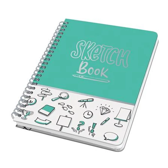 Spirálfüzet, 162x215 mm, pontrácsos, 60 lap, keményfedeles, SIGEL "Jolie", Sketch Book