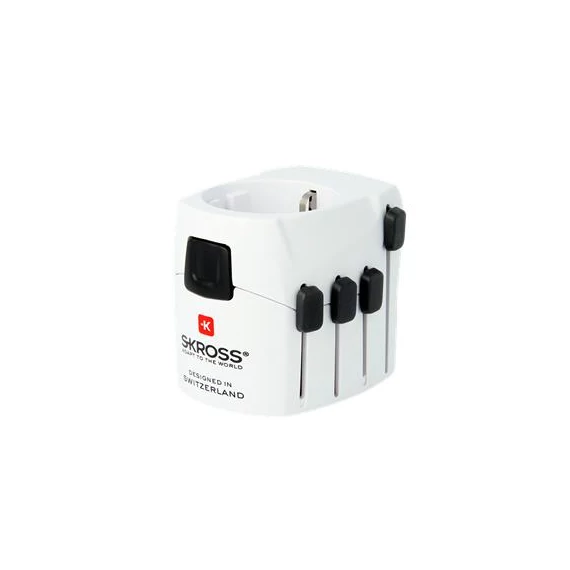 Adapter, világutazóknak, földelt, SKROSS