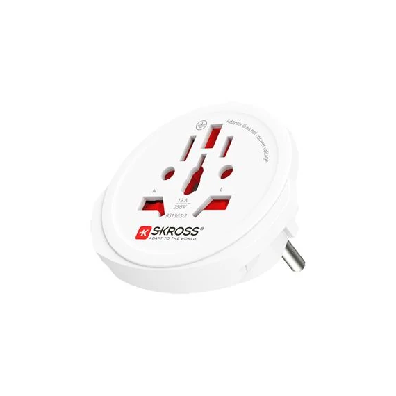 Adapter, Európába utazóknak, földelt, SKROSS